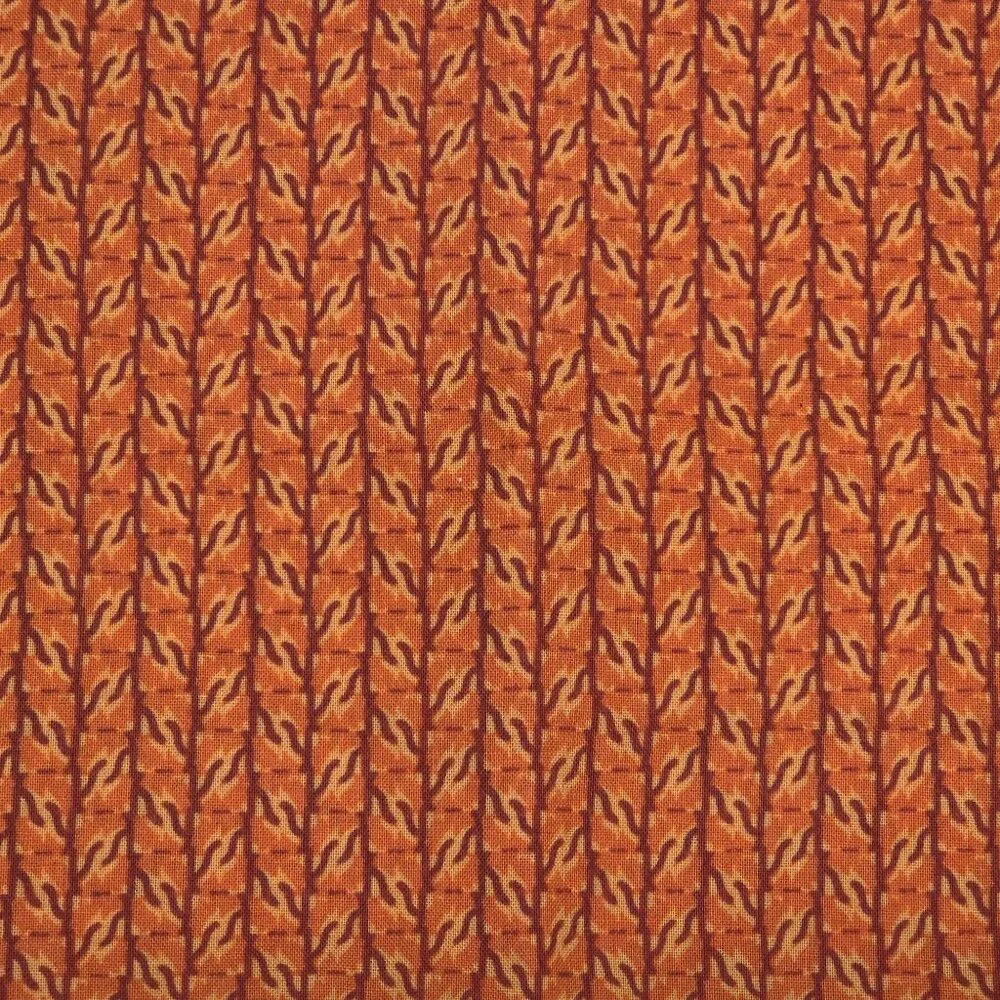 Quilting Craft Fabric Orange Geometric Fall Autumn Kaleidoscope Fat Quarter - Picture 4 of 5